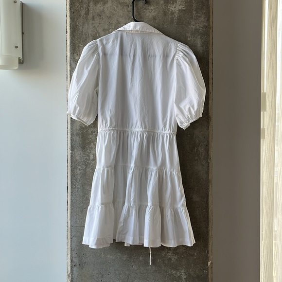 Abercrombie & Fitch White Puff Sleeve Poplin Shirt Dress - XS - Picture 2 of 3